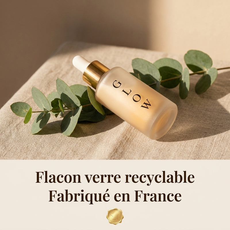 Flacon verre recyclable, fabriqué en France