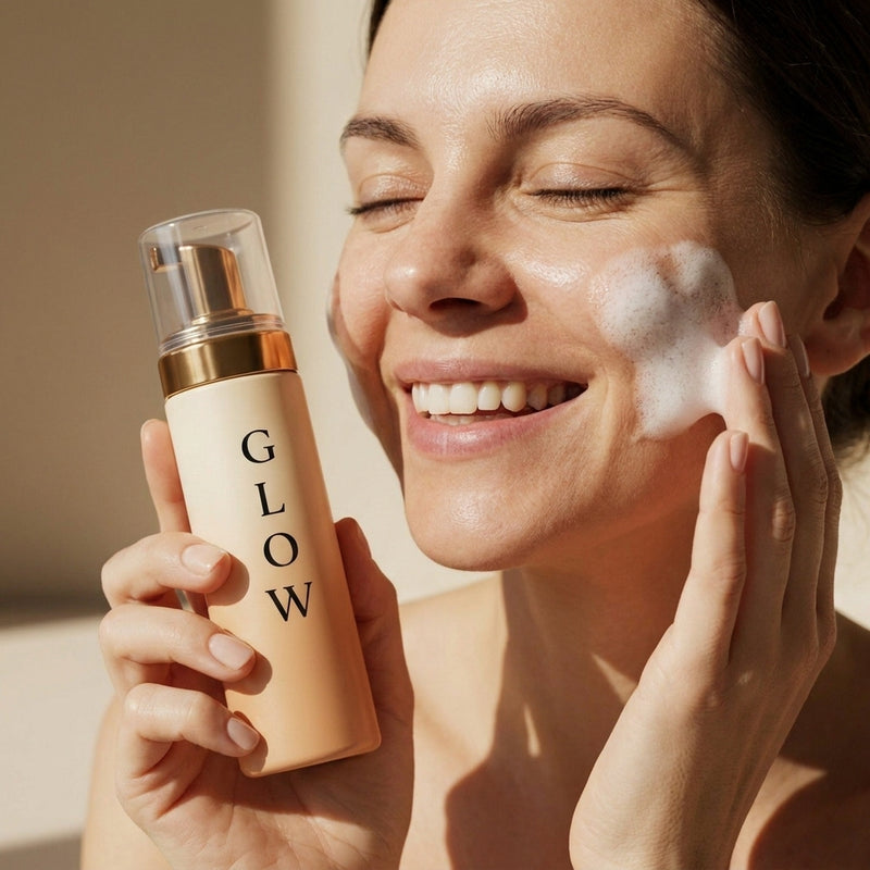 Mousse Nettoyante Cloud GLOW - application du soin