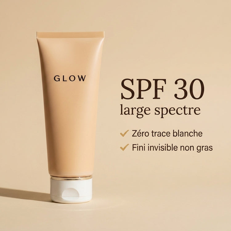 SPF 30 large spectre - zéro trace blanche, fini invisible non gras