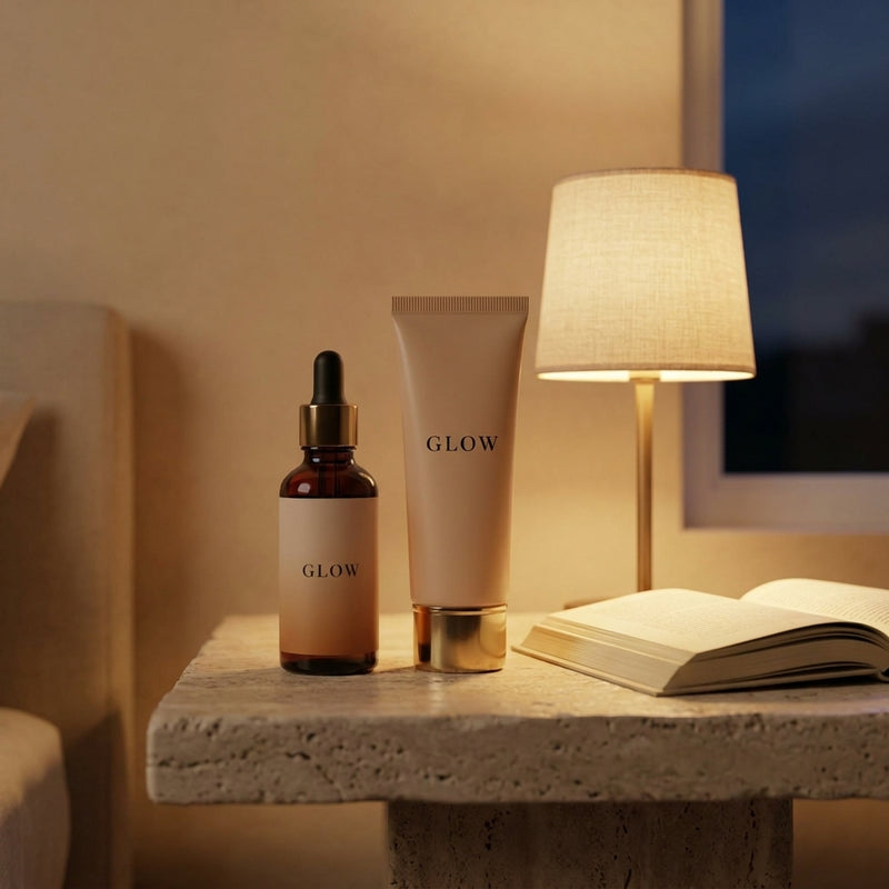 Duo Réparation Nuit GLOW - application du soin