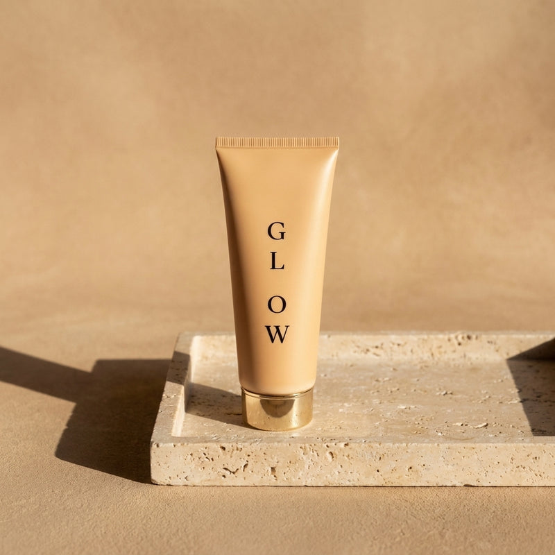 Exfoliant Enzymatique GLOW GLOW - packshot éditorial sur travertin