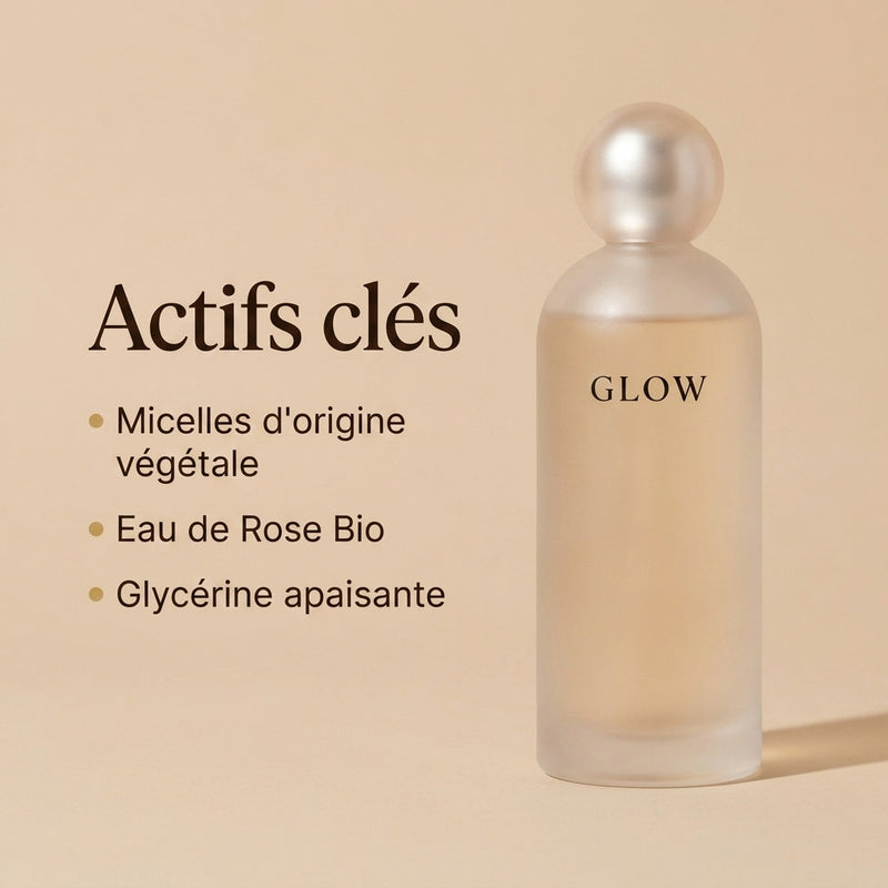 Eau Micellaire Nettoyante GLOW - actifs clés