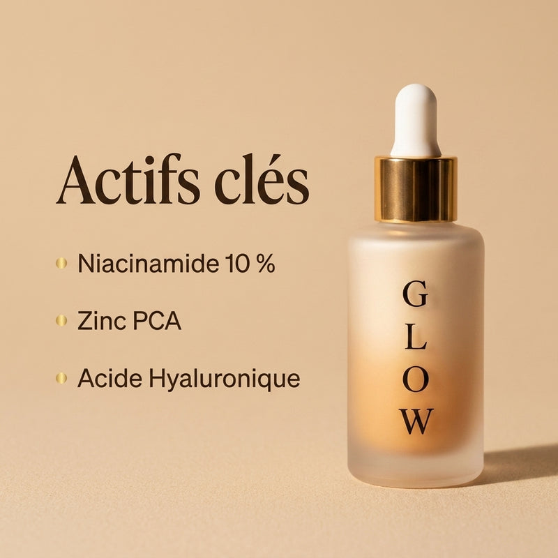 Actifs clés : Niacinamide 10 %, Zinc PCA, Acide Hyaluronique
