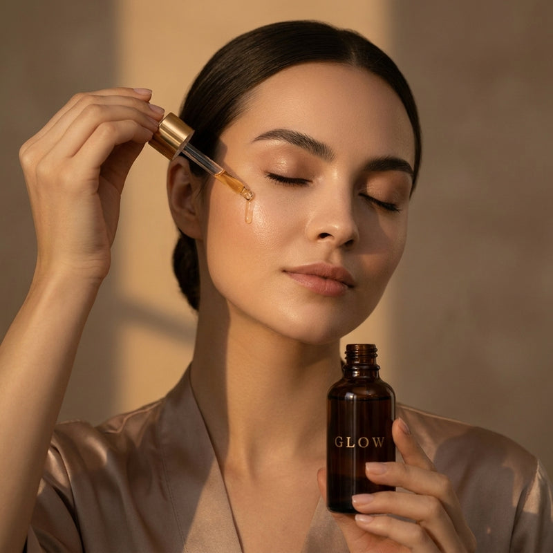 Sérum Nuit au Rétinol GLOW - application du soin
