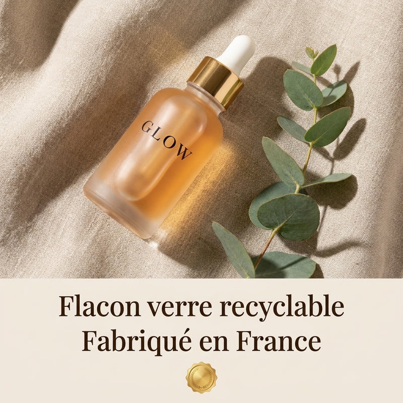 Flacon verre recyclable, fabriqué en France