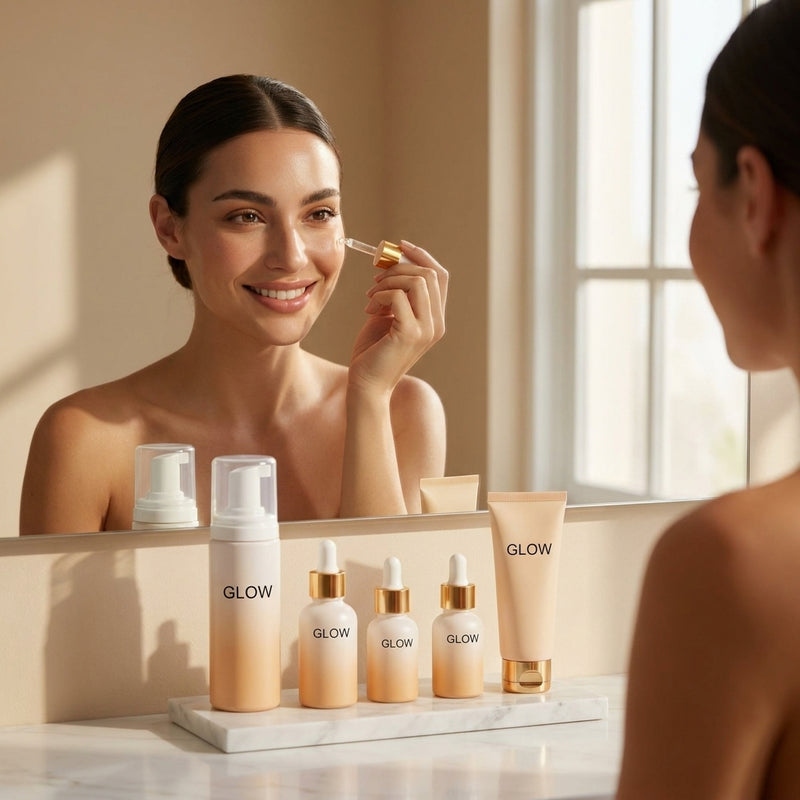 La Routine Éclat Complète GLOW - application du soin
