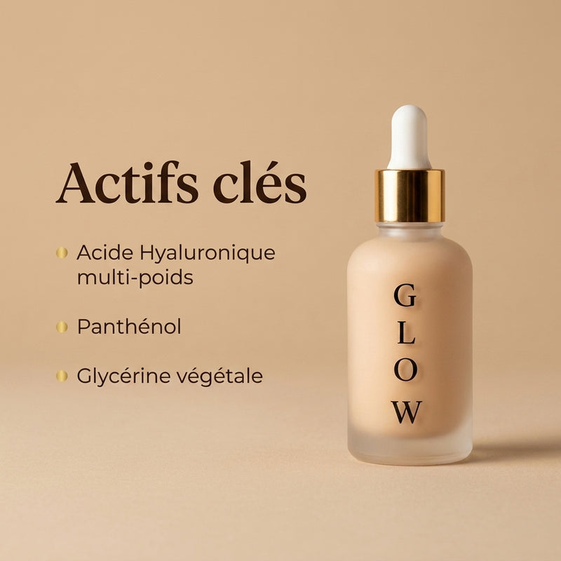 Actifs clés : Acide Hyaluronique multi-poids, Panthénol, Glycérine végétale