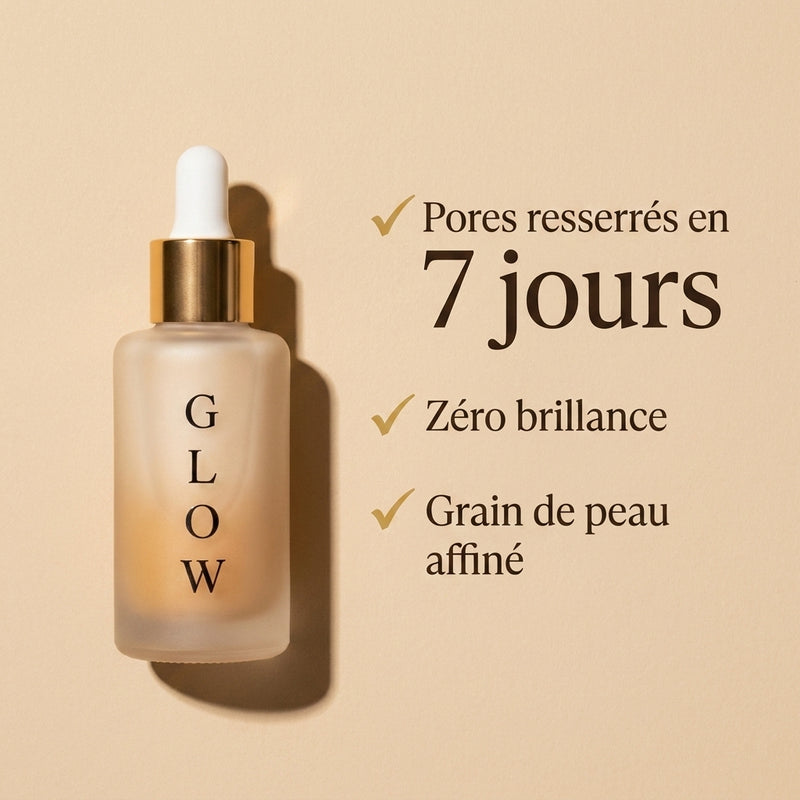 Bénéfices : pores resserrés en 7 jours, zéro brillance, grain de peau affiné