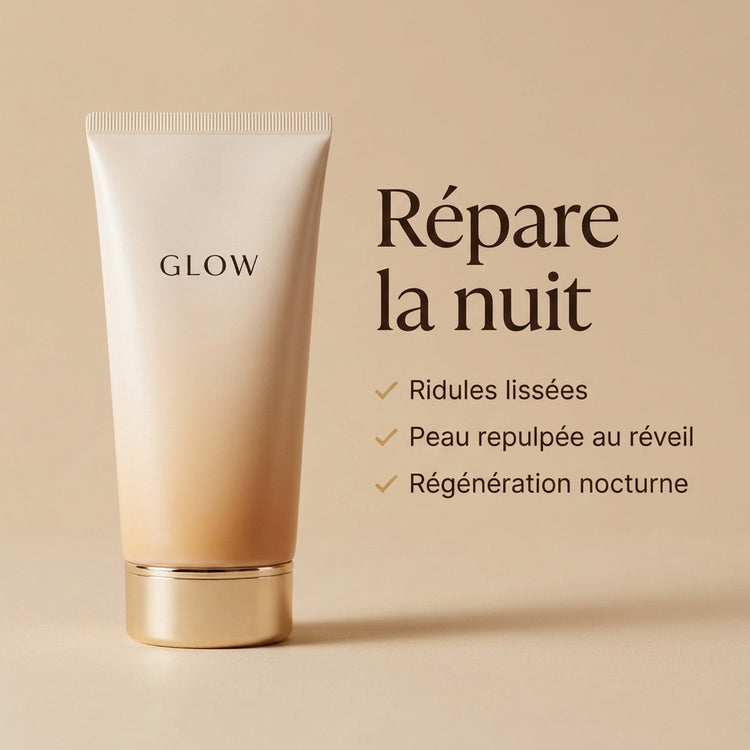 Crème Réparatrice Nuit GLOW - bénéfices clés