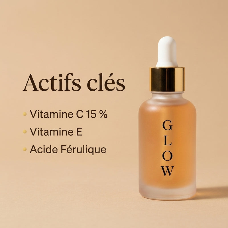 Actifs clés : Vitamine C 15 %, Vitamine E, Acide Férulique