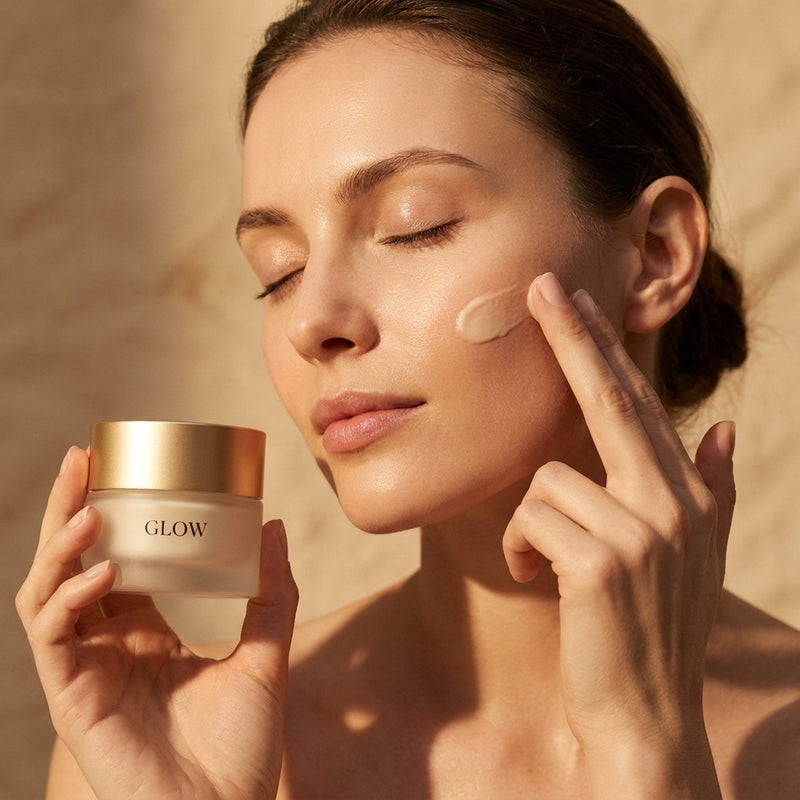 Crème Réparatrice Céramides GLOW - application du soin