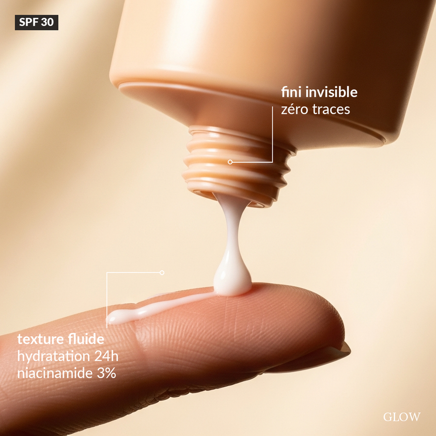 Hydratant Quotidien SPF 30 GLOW - Texture fluide et bénéfices