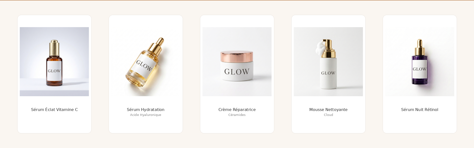 La gamme GLOW Skincare